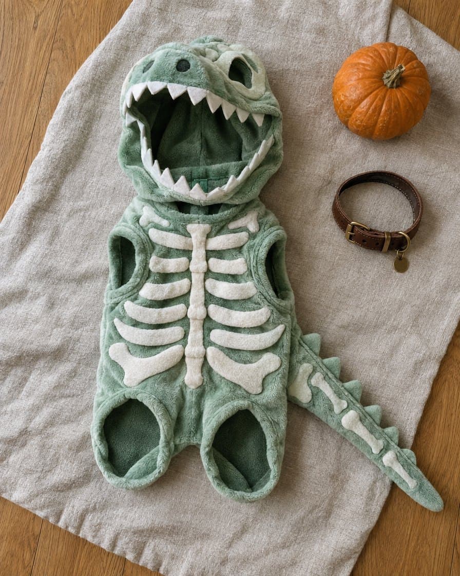 The Glow T-Rex Skeleton laid flat